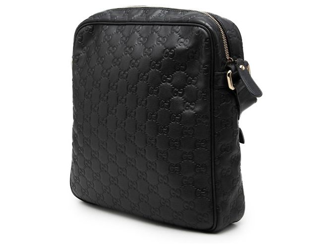 Borsa a tracolla Gucci Guccissima in pelle nera Nero - vista 2