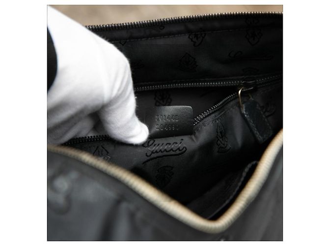 Borsa a tracolla Gucci Guccissima in pelle nera Nero - vista 5