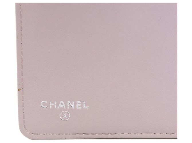 Chanel Coco Mark Camellia Embossed Long Wallet Silvery Grey - view 6