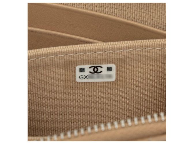 Cartera bi-fold Chanel Coco Mark Beige - vista 7