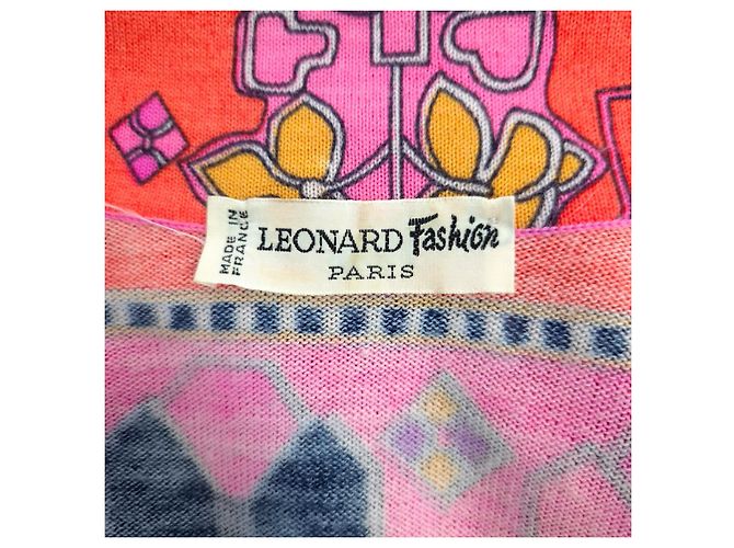 Leonard Paris Abito Chemisier Arancione Boho Anni 70 Multicolore - vista 3