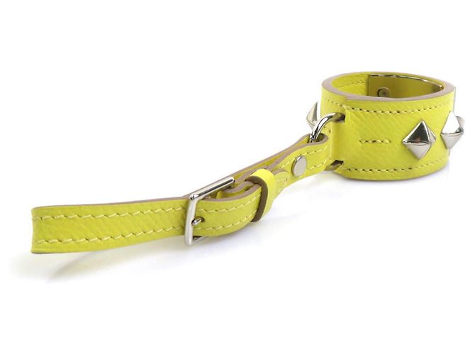 Hermès Charm per borsa Hermes in Giallo Chiaro e Argento - vista 3