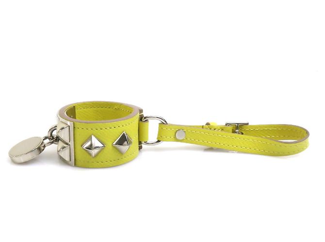 Hermès Charm per borsa Hermes in Giallo Chiaro e Argento - vista 4