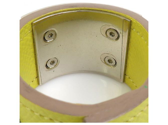 Hermès Charm per borsa Hermes in Giallo Chiaro e Argento - vista 7