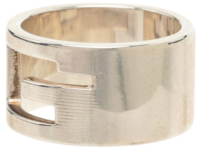 Gucci Silver Cutout G Band Ring Silvery - view 2