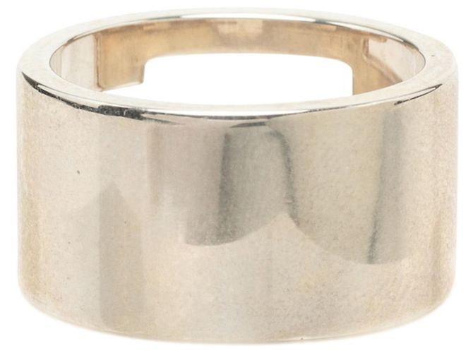 Gucci Silver Cutout G Band Ring Silvery - view 3