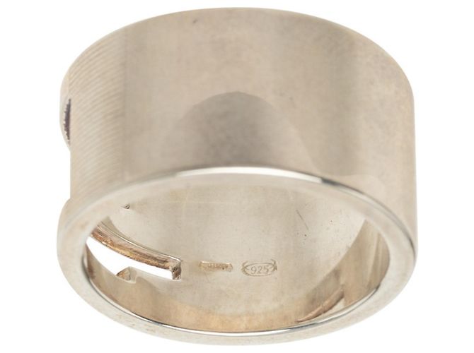Gucci Silver Cutout G Band Ring Silvery - view 5