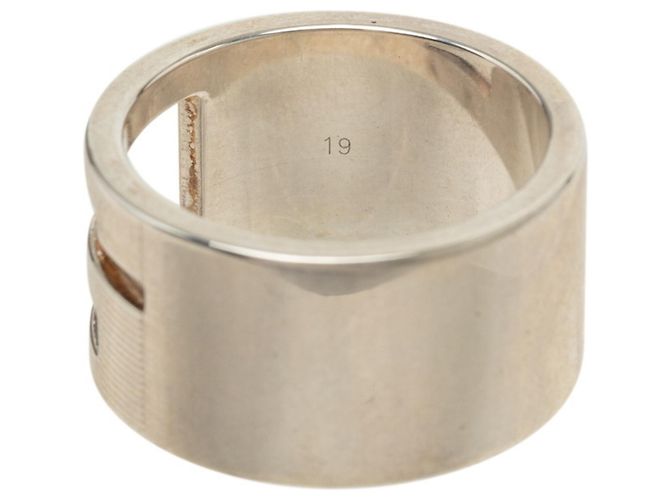 Gucci Silver Cutout G Band Ring Silvery - view 6