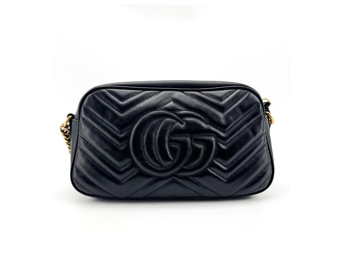 Gucci GG Marmont Matelassé Leather Mini Nero - vista 2