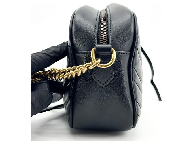 Gucci GG Marmont Matelassé Leather Mini Nero - vista 4
