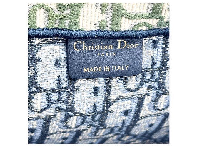 Christian Dior Book Oblique Canvas Medium Blu navy - vista 6