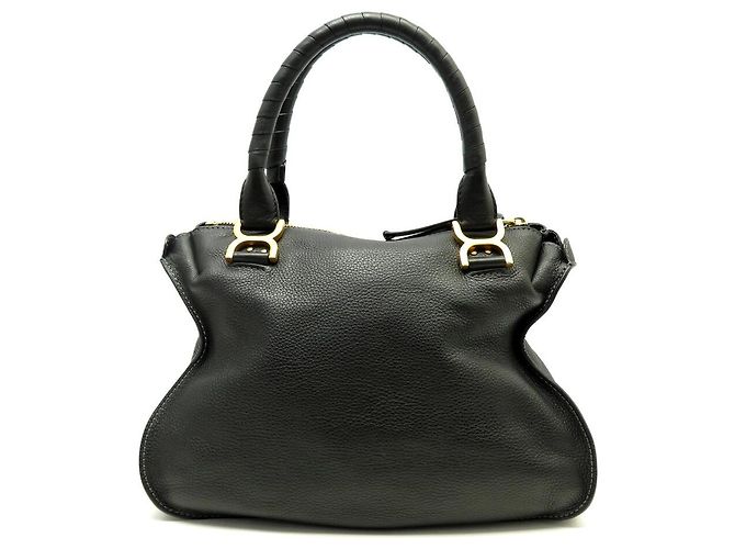 Chloé NUOVA BORSA A MANO CHLOE MARCIE MEDIUM 3S0859 IN PELLE GRANA NOIRE Nero - vista 2