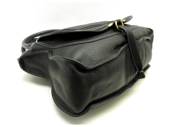 Chloé NUOVA BORSA A MANO CHLOE MARCIE MEDIUM 3S0859 IN PELLE GRANA NOIRE Nero - vista 3