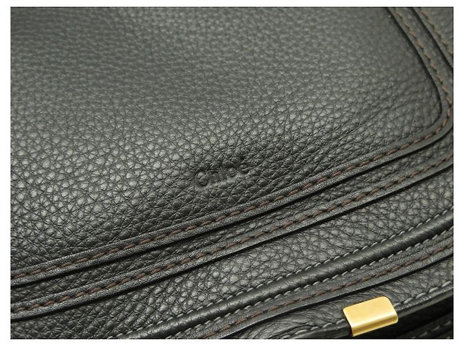 Chloé NUOVA BORSA A MANO CHLOE MARCIE MEDIUM 3S0859 IN PELLE GRANA NOIRE Nero - vista 5