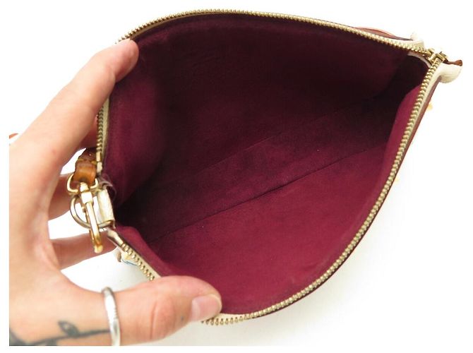 BORSA LOUIS VUITTON M92649 POCHETTE ACCESSOIRES NM MONOGRAM MURAKAMI Bianco - vista 12