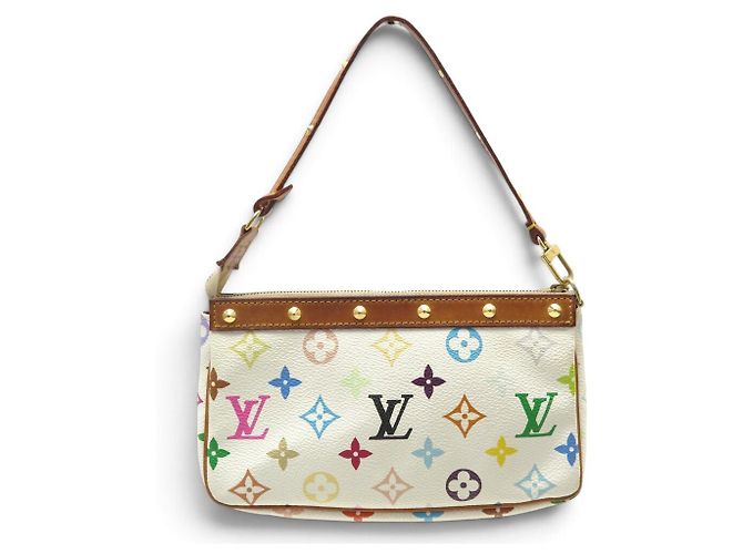 BORSA LOUIS VUITTON M92649 POCHETTE ACCESSOIRES NM MONOGRAM MURAKAMI Bianco - vista 2