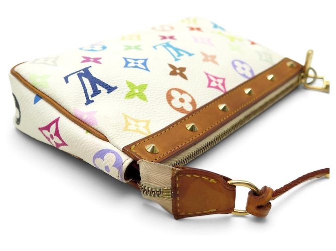 BORSA LOUIS VUITTON M92649 POCHETTE ACCESSOIRES NM MONOGRAM MURAKAMI Bianco - vista 4