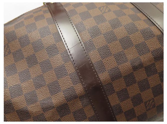 NOVA BOLSA DE VIAGEM DE MÃO LOUIS VUITTON KEEPALL 50 EM TOILE DAMIER EBENE Marrom - vista 10