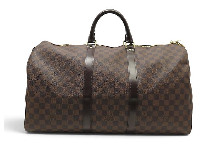 NOVA BOLSA DE VIAGEM DE MÃO LOUIS VUITTON KEEPALL 50 EM TOILE DAMIER EBENE Marrom - vista 2