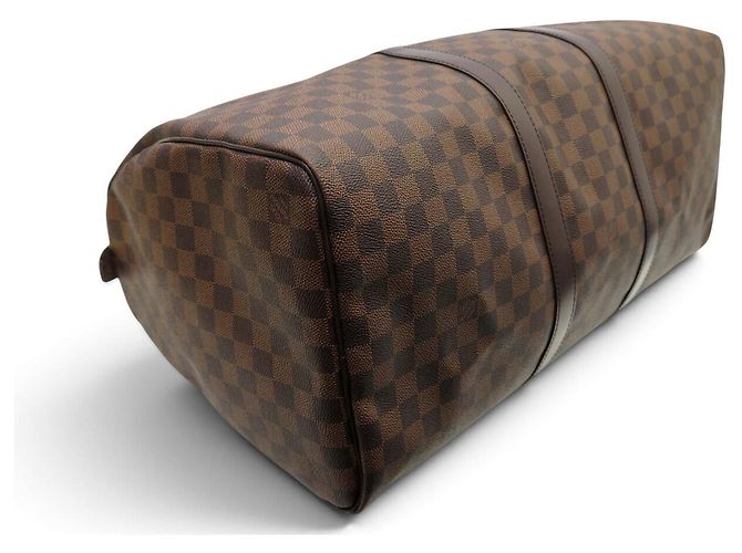 NOVA BOLSA DE VIAGEM DE MÃO LOUIS VUITTON KEEPALL 50 EM TOILE DAMIER EBENE Marrom - vista 3