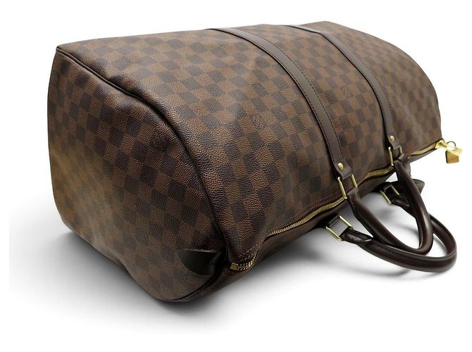 NOVA BOLSA DE VIAGEM DE MÃO LOUIS VUITTON KEEPALL 50 EM TOILE DAMIER EBENE Marrom - vista 4