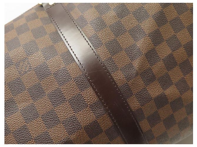 NOVA BOLSA DE VIAGEM DE MÃO LOUIS VUITTON KEEPALL 50 EM TOILE DAMIER EBENE Marrom - vista 9