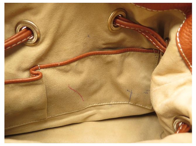 BORSA A MANO LANCEL PREMIER FLIRT MM A02174 PELLE GRANA CAMEL TRACOLLA BAG 750 - vista 10
