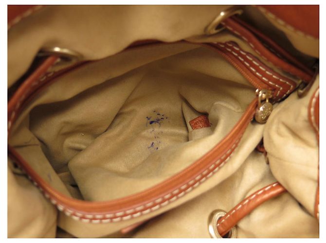 BORSA A MANO LANCEL PREMIER FLIRT MM A02174 PELLE GRANA CAMEL TRACOLLA BAG 750 - vista 17