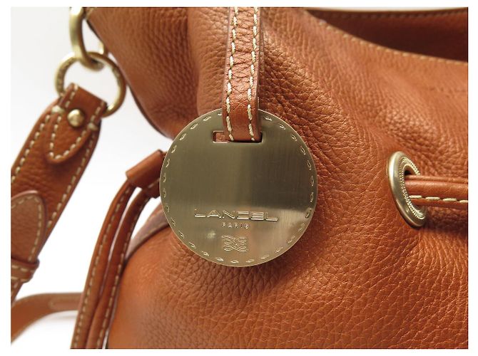 BORSA A MANO LANCEL PREMIER FLIRT MM A02174 PELLE GRANA CAMEL TRACOLLA BAG 750 - vista 5