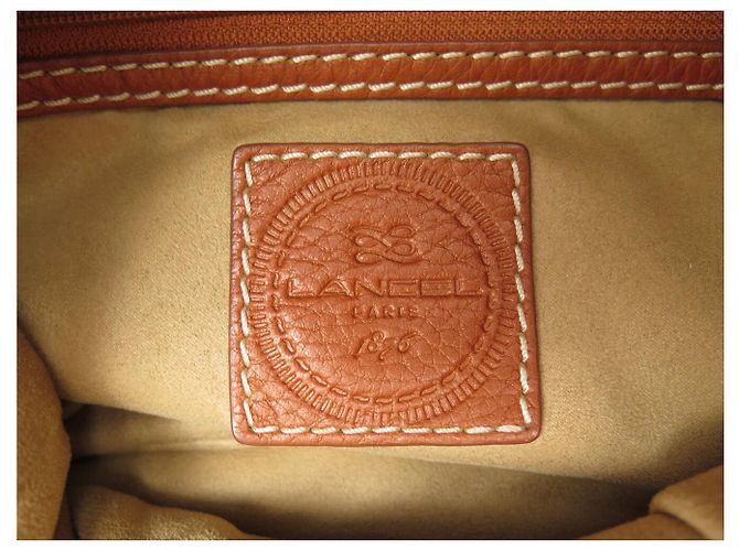 BORSA A MANO LANCEL PREMIER FLIRT MM A02174 PELLE GRANA CAMEL TRACOLLA BAG 750 - vista 7