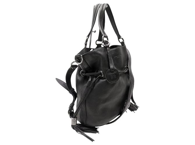 BORSA A MANO LANCEL PREMIER FLIRT MM A02174 IN PELLE GRANA CON TRACOLLA Nero - vista 2