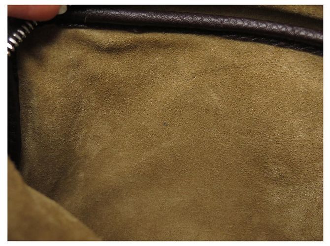 NOVA BOLSA DE TIRO LOEWE PEBBLE MESSENGER BANBA73X04 COURO GRAINÊ Marrom - vista 13