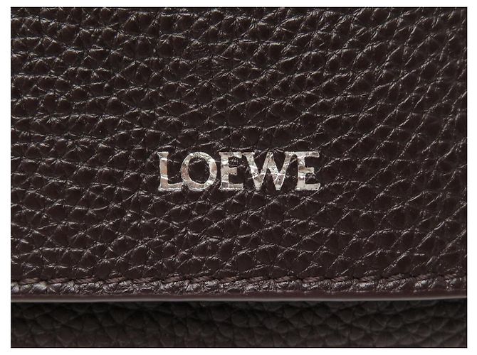 NOVA BOLSA DE TIRO LOEWE PEBBLE MESSENGER BANBA73X04 COURO GRAINÊ Marrom - vista 6