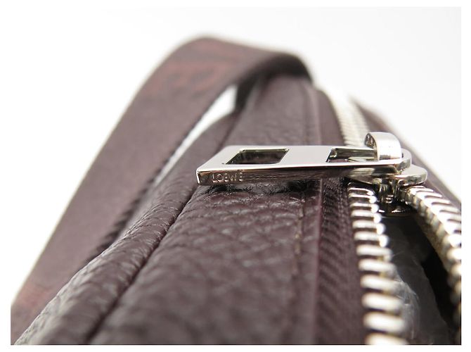NOVA BOLSA DE TIRO LOEWE PEBBLE MESSENGER BANBA73X04 COURO GRAINÊ Marrom - vista 8