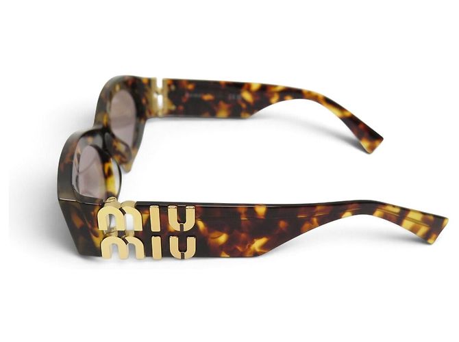 GAFAS DE SOL MIU MIU GLIMPSE SMU 11W NUEVAS CAREY MARRÓN Castaño - vista 2