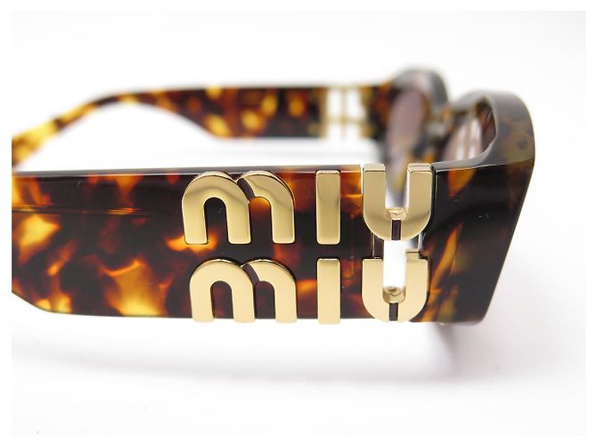 GAFAS DE SOL MIU MIU GLIMPSE SMU 11W NUEVAS CAREY MARRÓN Castaño - vista 6