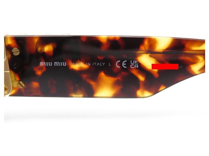 GAFAS DE SOL MIU MIU GLIMPSE SMU 11W NUEVAS CAREY MARRÓN Castaño - vista 8