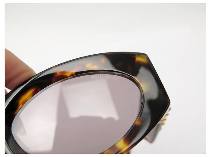 GAFAS DE SOL MIU MIU GLIMPSE SMU 11W NUEVAS CAREY MARRÓN Castaño - vista 9