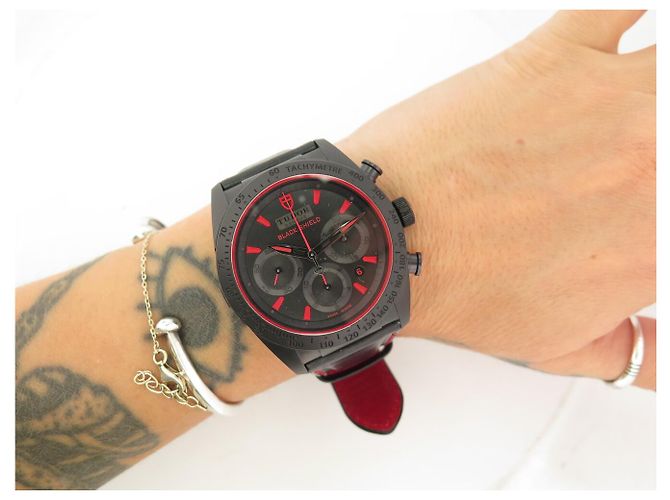 Autre Marque OROLOGIO TUDOR FASTRIDER BLACK SHIELD 42000CR 42MM CRONO AUTOMATICO Nero - vista 12