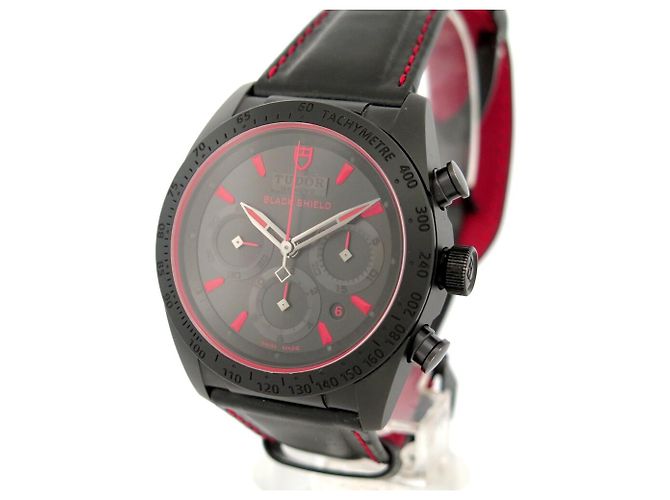 Autre Marque OROLOGIO TUDOR FASTRIDER BLACK SHIELD 42000CR 42MM CRONO AUTOMATICO Nero - vista 2