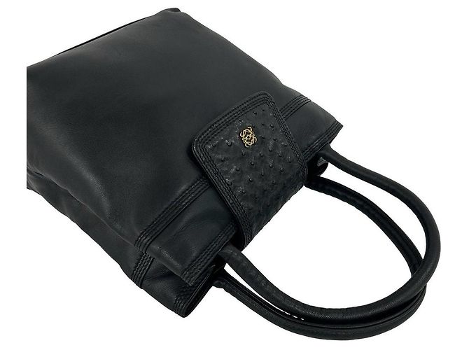 Borsa Loewe in pelle di struzzo Nero - vista 4