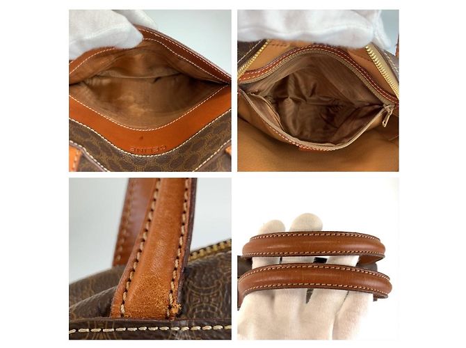 Céline Celine Vintage Macadam Handtasche Braun - Ansicht 6
