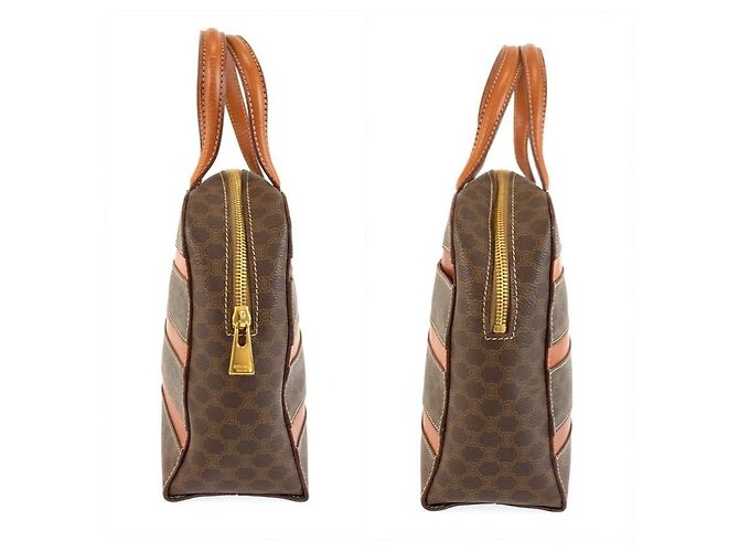 Céline Celine Vintage Macadam Handtasche Braun - Ansicht 8