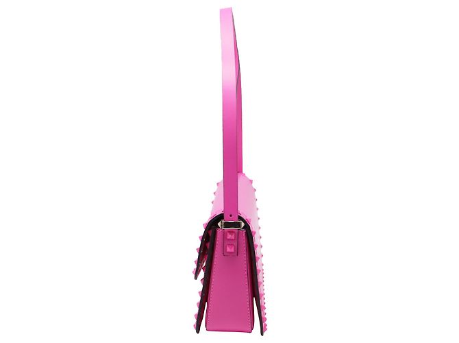 Borsa a tracolla Valentino Garavani Rockstud23 East West in pelle rosa - vista 3