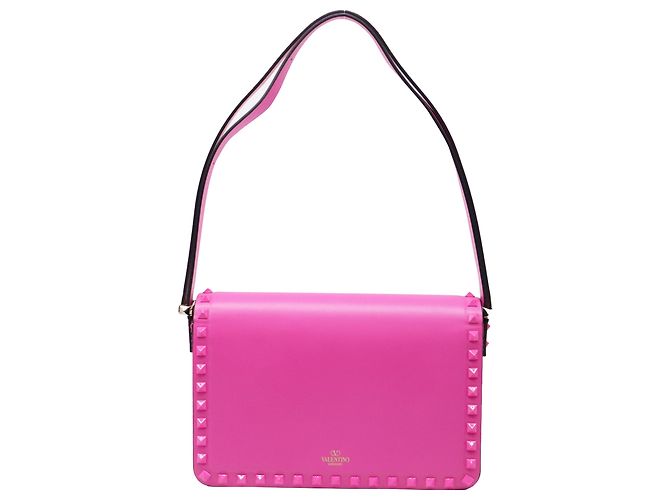 Borsa a tracolla Valentino Garavani Rockstud23 East West in pelle rosa - vista 4
