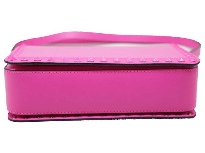 Borsa a tracolla Valentino Garavani Rockstud23 East West in pelle rosa - vista 5