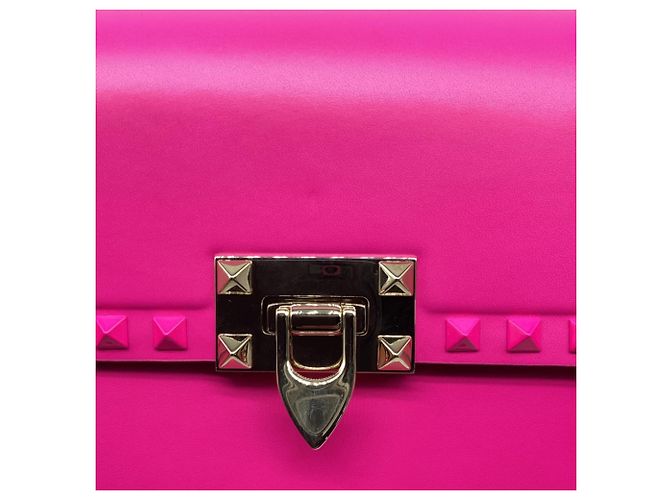 Borsa a tracolla Valentino Garavani Rockstud23 East West in pelle rosa - vista 8
