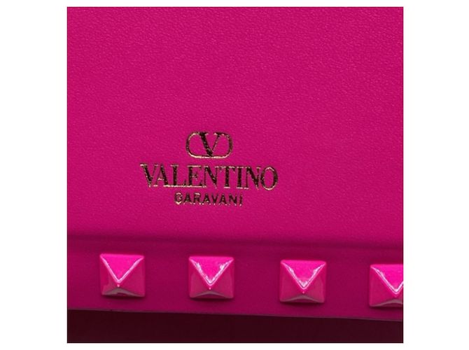 Borsa a tracolla Valentino Garavani Rockstud23 East West in pelle rosa - vista 9