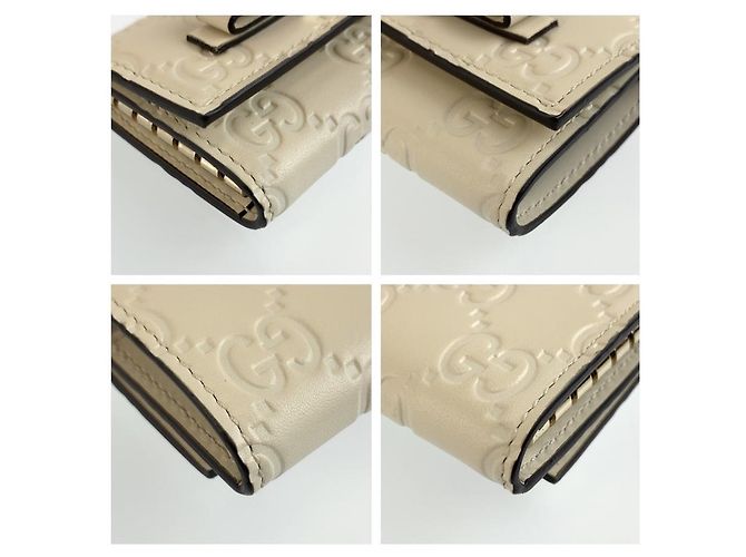 Portachiavi Gucci Guccissima a 6 ganci Marrone Beige - vista 6