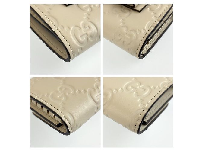 Portachiavi Gucci Guccissima a 6 ganci Marrone Beige - vista 7